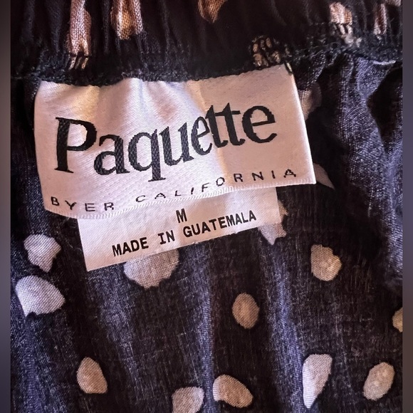 Vintage Paquette  Byer California maxi skirt floral black Size M - Picture 12 of 13